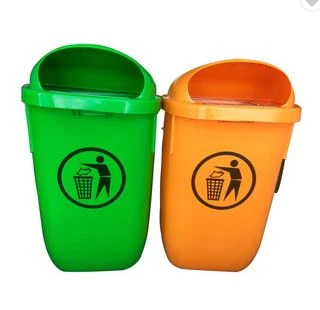 Lixeira de plástico ecológica Twins 50L