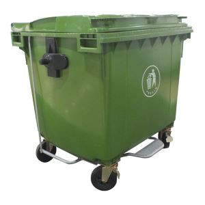 Lixeira de reciclagem de plástico de 1100 litros