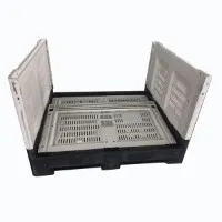 Caixa de paletes de uso de material ventilado e dobrável