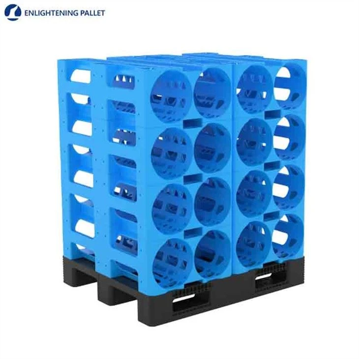 Rack empilhável para armazenamento de garrafas de água