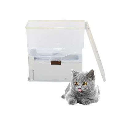 Dispensador automático de armazenamento de alimentos para alimentadores de animais