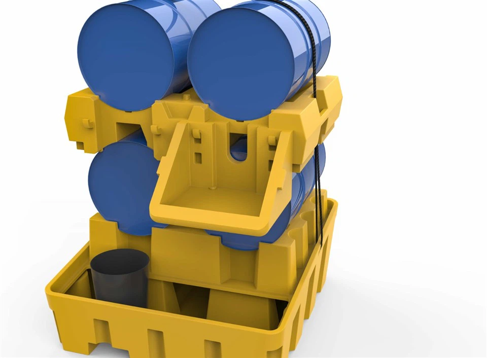 Stackable 4 Drum Spill Containment Unit Manufacturer